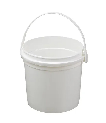 FDA approved plastic resin pail for food-grade packaging.