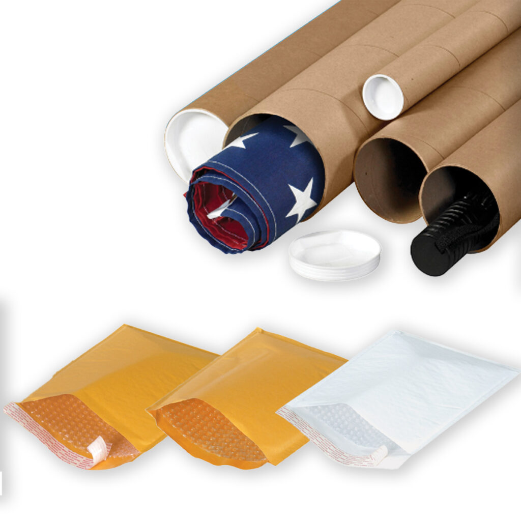 Various packaging tubes and mailers available from Rhino Container.